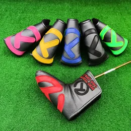 Andra golfprodukter Golf Putter Cover Golf Club Head Covers för Putter PU Leather Blade Putter Headcover 230811