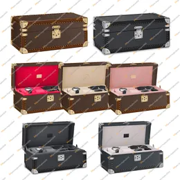 للجنسين الأزياء تصميم غير رسمي حقيبة فاخرة Coffret Accessoares Watch Case Storage Box Cosmetic Cosmetic Commebetic Jewelry Box Beadety Bag Top Mirror Justice M44127 M20209