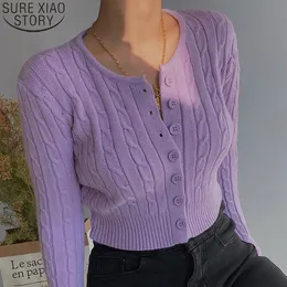 Maglioni femminili vintage autunno a corto lunghezza a maniche lunghe cardigan sexy navepone esposti a maglia da maglieria femminile slim fit 23163 230811