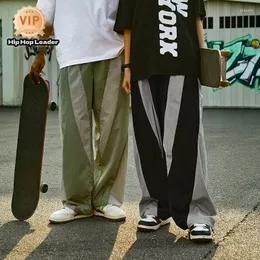 Men's Pants Hip Hop Leader Y2k Wide Leg Baggy Contrast Color Patchwork Street Loose Air 2023 Spring/Summer Lazy Style Spo