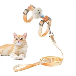 Dog Collars Cat Harness AdjustableTactical Harnesses Vest Leash Set Walking Breathable Mesh Pet Clothes For Large Kitten Cats Small