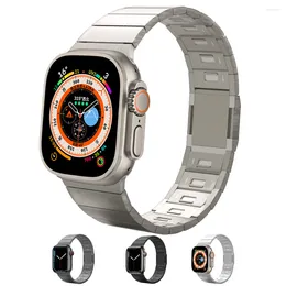 Watch opaski ze stali nierdzewnej opaski do Apple Ultra Pasp 49 mm 45 mm 44 mm Slajd Wyjmij magnetyczną klamrę Bransoletę Bransoletki 8 7 6 SE 5 4