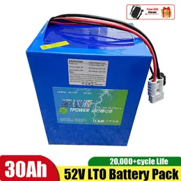 52V 30AH Lithium Titanate Battery Packt BMS 22S 2.4V LTO Battery for inverter Solar System Scooter E CART +5A Charger