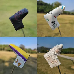 Other Golf Products Many Styles Golf Club Head Covers Golf Putter Cover for Putter PU Leather Blade Putter Headcover with Magnetic or Velco 230811