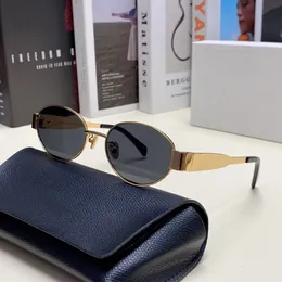 Designer Sonnenbrille Triumphbogen Sonnenbrille Mode goldene Mode vielseitige Sonnenbrille INS TIKTOK -Brille Ellipse Sonnenschutzmittel