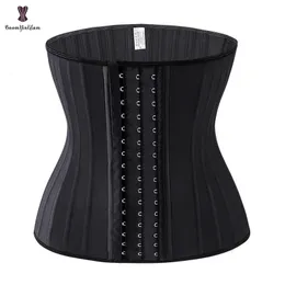 Tommes da cintura Shaper Black Black Cream 3 gancho e olho 25 Aço Boned Latex Siater Treiner Fajas Gijas Sashes de cintura PLUS TAMANHA CORDELETIVA MULHERES 230811