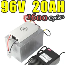 96V 20AH LIFEPO4 Batteri för elektriskt cykelbatteripaket Scooter Ebike 2000w