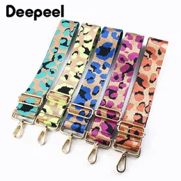 Bag Parts Accessories Deepeel 5cm Wide Colorful Leopard Bags Strap Band 80~130cm Adjustable Shoulder Crossbody Women's HanBags Replace Bag Accessories 230810