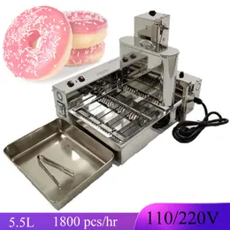 Mini Donut Maker ze stali nierdzewnej 4 rzędy Smażona maszyna 220V 110 V automatyczna