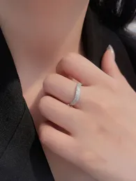 2023 NUOVO S925 Sterling Silver Infinite Geometry Band Banda versatile in argento Gioielli squisiti Ring da donna di alta qualità