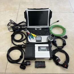 MB Star Diagnosi System SD Connect C5 WiFi con Toughbook CF19 I5 4G Touch Screen Laptop SSD 12V 24V Set completo per camion per auto pronto per l'uso