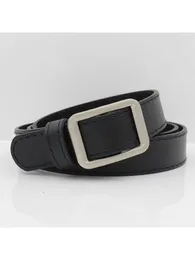 Bälten 2023 Summer Square Buckle Women Belt Fashion Simple Vintage Students Midjeband Casual No-Hole damer Bälten