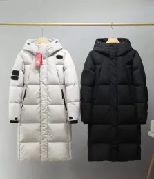22ss Famoso Designer Canadense Luxo Mulheres Long Down Jacket Co-branding North Winter Hooded Coat Casacos Ao Ar Livre Mulheres Roupas À Prova de Vento Gansos Para Baixo
