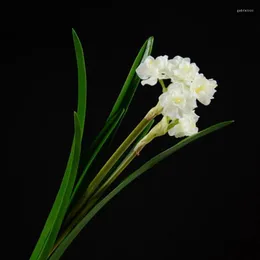 Dekorativa blommor 6st 40 cm emulering Artificiell narcissus högkvalitativ inomhus heminredning falska blommor silke grossistceremoni prydnad