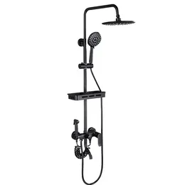 Bathroom Shower Set Household European Style Shower Black Pressurized Bidet Shower Lift Shower Set