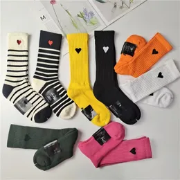 Paris designer socks y2k socks Love embroidered A letter socks Stockings for men and women Striped socks Solid colored socks