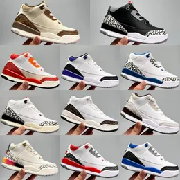 Kids Shoes Basketball 3s Toddler Sneakers 3 Designer Sport high Boys Girls Children III Sneaker Runner Trainers Kid Youth Infatns Baby Outdoor Shoe Fire Red Cement