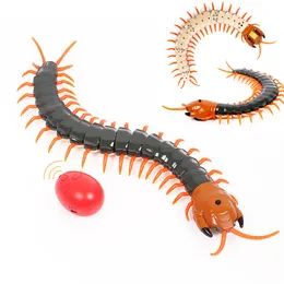 ElectricRC Animals Remote Control Centipede Toy Rechargable Electric Infrared RC Scolopendra Simulation Fake CreepyCrawly Chilopod för barn 230810