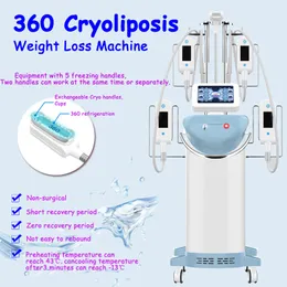 Kryofettfriermaschine Fettentfernung Körperkonturing Kryolipolyse 5 Griffe Schlampe Maschinen