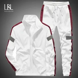 Calça de capuz de traje de pista masculino de trajes de traje dois conjuntos de peice de moda mano de retalhos de retalhos masculino esportivo hip hop masculino 230811