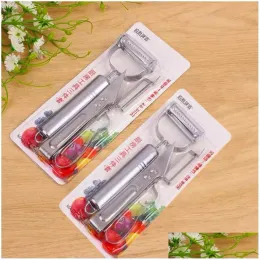 Fruit Vegetable Tools 3Pcs/Set Jienne Peelers Stainless Steel Potato Carrot Grater Kitchen Drop Delivery Home Garden Dining Bar