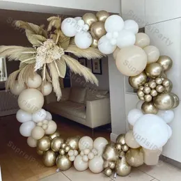 Decoration 103pcs/set Beige Balloon Garland Sand White Gold Globos Wedding Decoration Birthday Baby Shower Backdrop