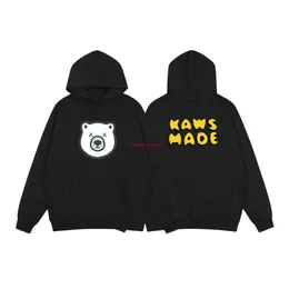 0115 2023 Fedele di tendenza da uomo e donna Fedeshirts Fashion Brand Brand Human Made Kaws Co Polar Bear Head 380gsm Plush Cotton Round Neck Mwater