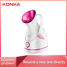 Steamer Konka Steamer 140 ml Skin Care Machine Hushåll Electric Vaporizador djupt rengöring Spa Face Sprayer Cleaner 230810