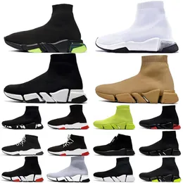 Designer Sock Shoes Men Women Shoes Casual Triple S Platform Sneakers Speed ​​Trainers 1.0 2.0 preto branco vermelho bege azul rosa moda ao ar livre tênis esportivo de luxo 36-45