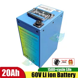 60V 20Ah Lithium NMC Li Ion Battery With BMS 1500W for Electric Motor Ebike Scooter+3A 67.2V Charger