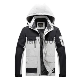 Men's Jackets Treesolo Windbreak Waterproof Jacket Men's Women New Oversize Raincoat Hooded Jackets Coats Men's Jacket Male Clothing Spring J230811