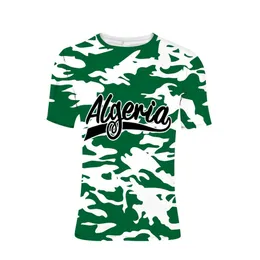 ALGERIA t shirt custom name number gyms algerie ports DZA country t-shirt arab nation flag male print text DZ po clothes268w