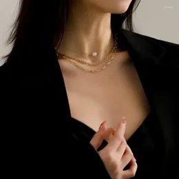 Kedjor kvinnors ädla och eleganta smycken mode utsökta enkel choker retro krage suerte halsband