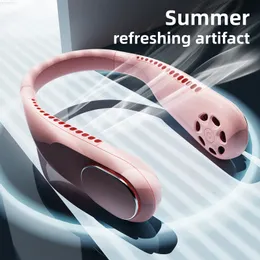 4000 mAh wiszący wentylator Składany Summer Lato Air Cooling USB ładowane beztłuszczowe fanki na szyję na dekolcie na zewnątrz Plurulla osobisty wentylator, przenośny wiszący wentylator szyi