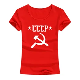 Women's TShirt USSR Soviet Union T Shirt Women 2023 Summer Fashion Short Sleeve Cotton Russian CCCP Tops Tee For Lady Girl 230810