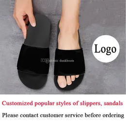 Anpassade tofflor Kvinnor Kontakta 24 timmar online Kundtjänst Ledies Casual Womans Sandal Stylish Luxury Fishermans Flat Buckle Rubber