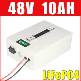 48V 10AH LiFePO4 Battery Pack Long life Super Electric bike Lithium ion battery waterproof case LCD display