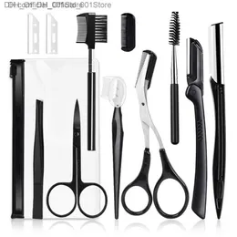 Shaver de barbante de sobrancelha Conjunto profissional Multi-Purpose Scissors Scissors Tweezers Comb Beauty and Makeup Ferramenta Conjunto de ferramentas Z230814