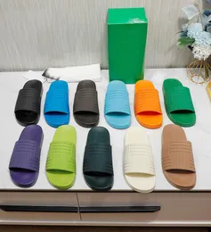 Designer-Sandalen für Herren und Damen, Pool-Kissen, flache, bequeme Mule-Sandalen, luxuriöses Leder, Gummi gepolsterte Vorderseite, einfach zu tragende Slides-Hausschuhe