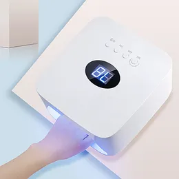 Nail Dryers 9600mAh Battery Built-in Rechargeable Nail Lamp With Power Bank Dual USB 54W 30 LED Polisher Nail Gel Curing Lamp Manicure Tools 230810