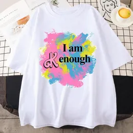 남자 T 셔츠 나는 kenough tshirt 핑크 그래픽 셔츠 재미있는 움직임 티 목면 의류 만화 여자 옷 남자 캐주얼 유니스렉스 여성