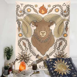 Tapestries Zodiac Tarot Tapestry Constellation Witchcraft Spisination Tapestries Boho Fjäril