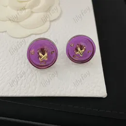 Womens Resin Earring Designer Red Button Earrings Luxury Gold C Letters Jewelry Fashion Wedding Party Gift Stylish Bracelet Rings Box Hot