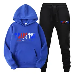 Trapstar Tracksuit 남자 후드 땀 촬영 셔츠 트랩 스타 스포츠 정장 남자 여자 자수 후 까마귀 스웨트 팬츠 봉제 피트니스 레저 트랩 스타 스웨트 셔츠