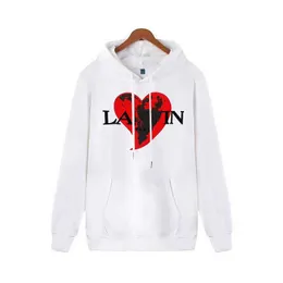 2023 Lanvin Designer Sweater Hoodie Mens and Womens Sweatshirt Letter Printed Pullover Loose Casual Cotton Hooded Coat 703