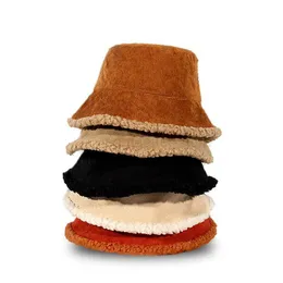 Cappelli larghi cappelli da secchio cappelli da secchio inverno cappelli da donna che riscaldano il cappello da panama lady lady bluffy velluto a doppio lato usura cappello da berretto da pescatore all'aperto per donne dimensioni plus