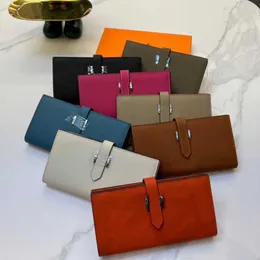 Deri hasp tasarımcı cüzdanları unisex lüks cüzdan moda gündelik para çantaları kadın popüler telefon debriyajları 230715