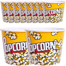 Dinnerware Sets 10Pcs Reusable Plastic Popcorn Boxes Favor Candy Containers Tub