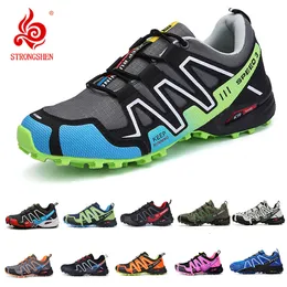 Dress Shoes STRONGSHEN Outdoor Men Hiking Shoes Sneakers Designer Non-Slip Waterproof Women Trainers Trekking Hunting Shoes Tenis Masculino 230811