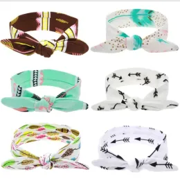 wholesale baby twist headbands soft knot bow bands turban boy girl soft headwrap bandanas bunny ear flower headwearZZ